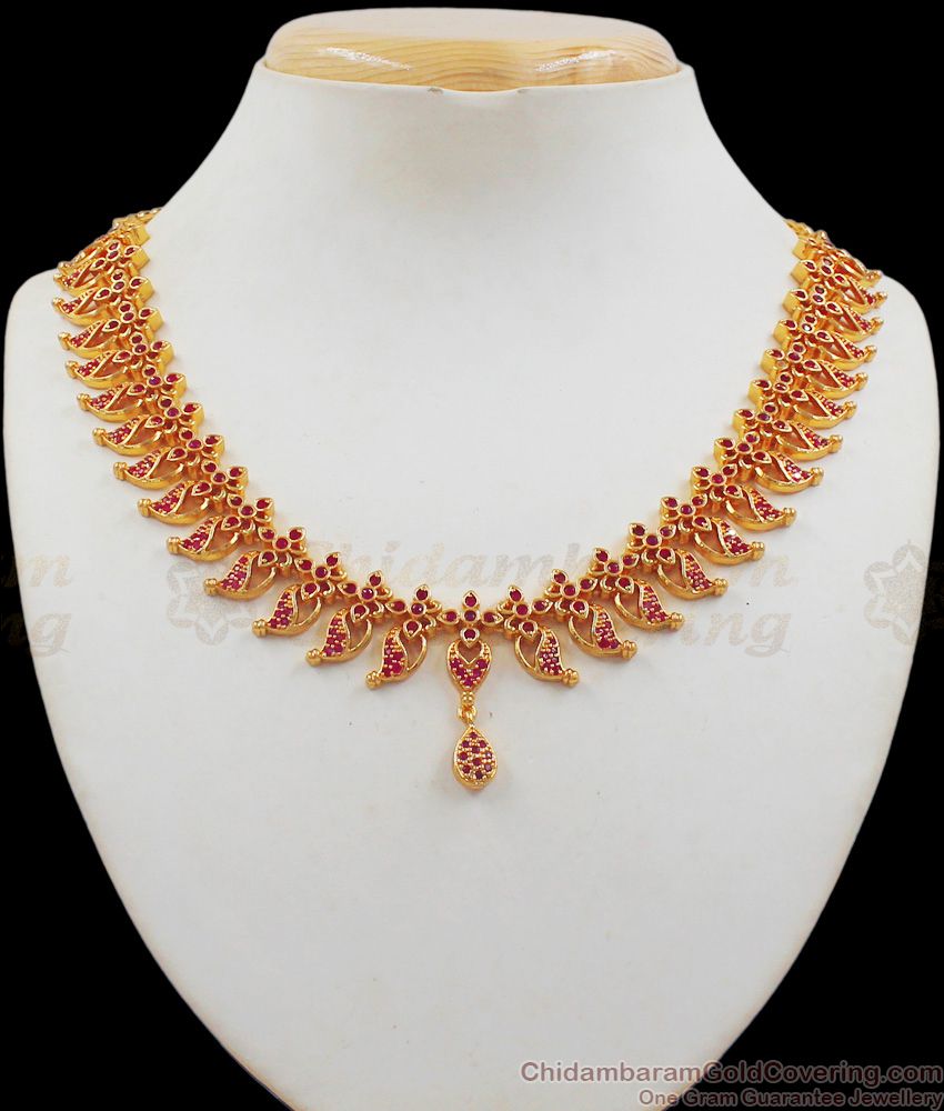 Ruby stone gold 2025 necklace designs